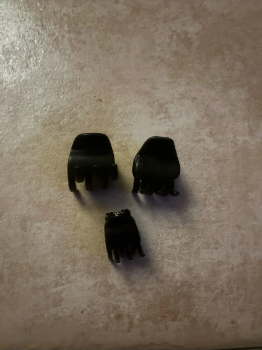Black Mini Hair Claw Clips - Set of 3